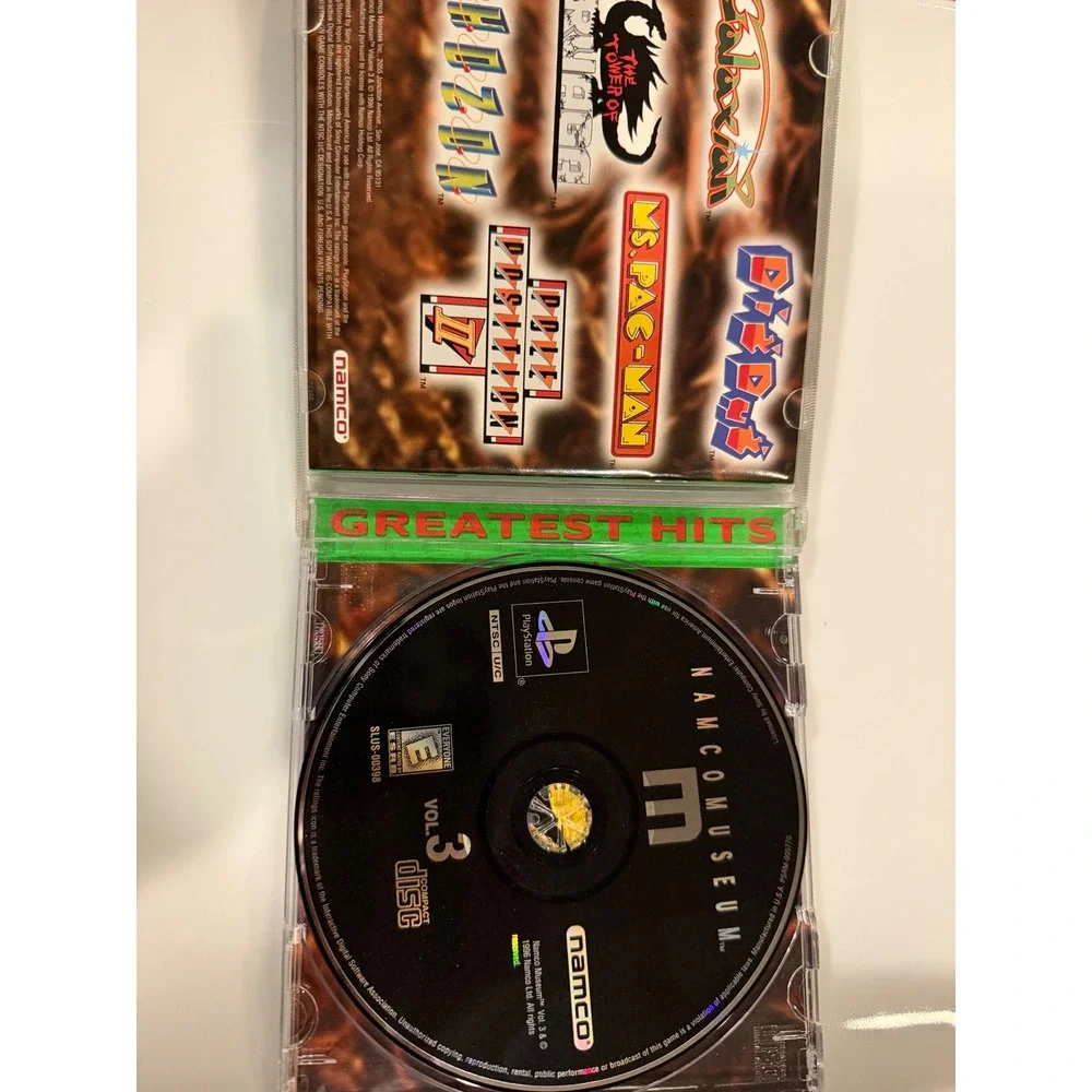 Namco Museum Vol. 3 Greatest Hits Sony PlayStation 1 PS1 Ms Pac-Man SLUS-00398
